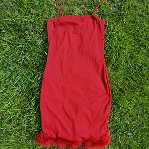 Red sleeveless (spaghetti strap)